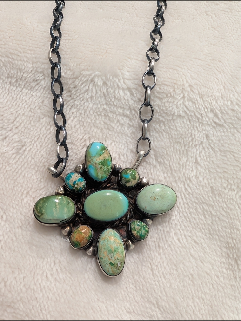 Wilson Dawes Senora Green-Turquoise Cluster - Picture 1 of 2